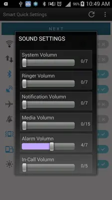 Smart Quick Settings android App screenshot 2